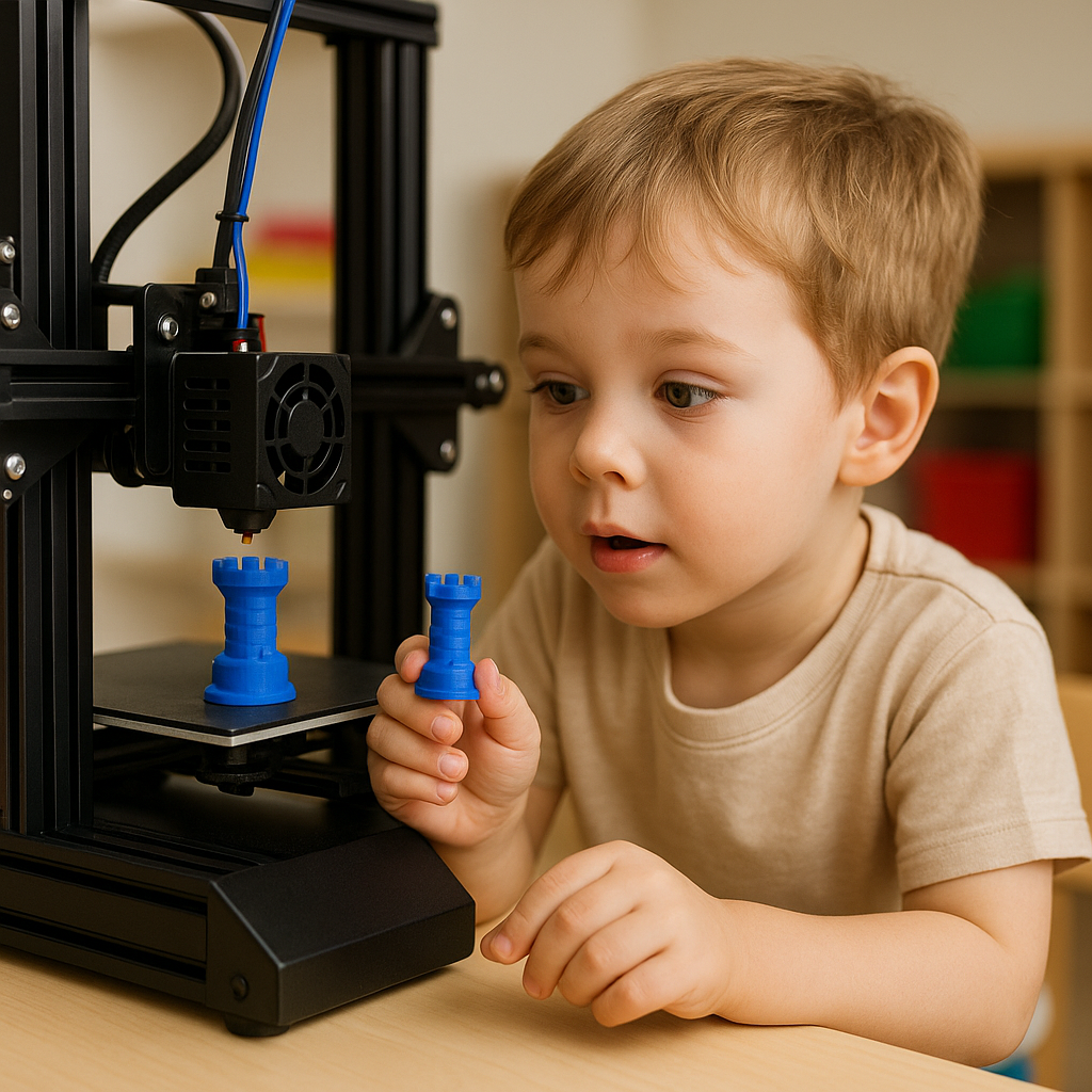 Kiddy Garden Enrichment Program 3D printing for preschoolers hands-on design